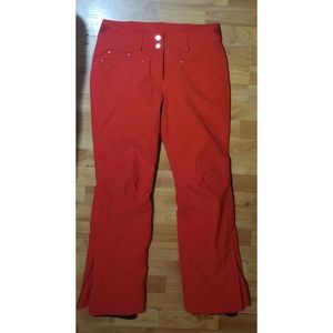 DESCENTE Women's Size 6 Red Ski Pants Waterproof Insulated
